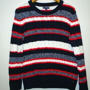 Tommy Hilfiger Cable Knit Long Sleeve Striped XL